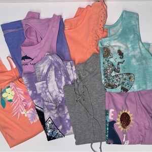*Bundle of 7* Girls Size 7 Summer Tank Tops 2 NWOT, 6 From Kohls & 1 Justice